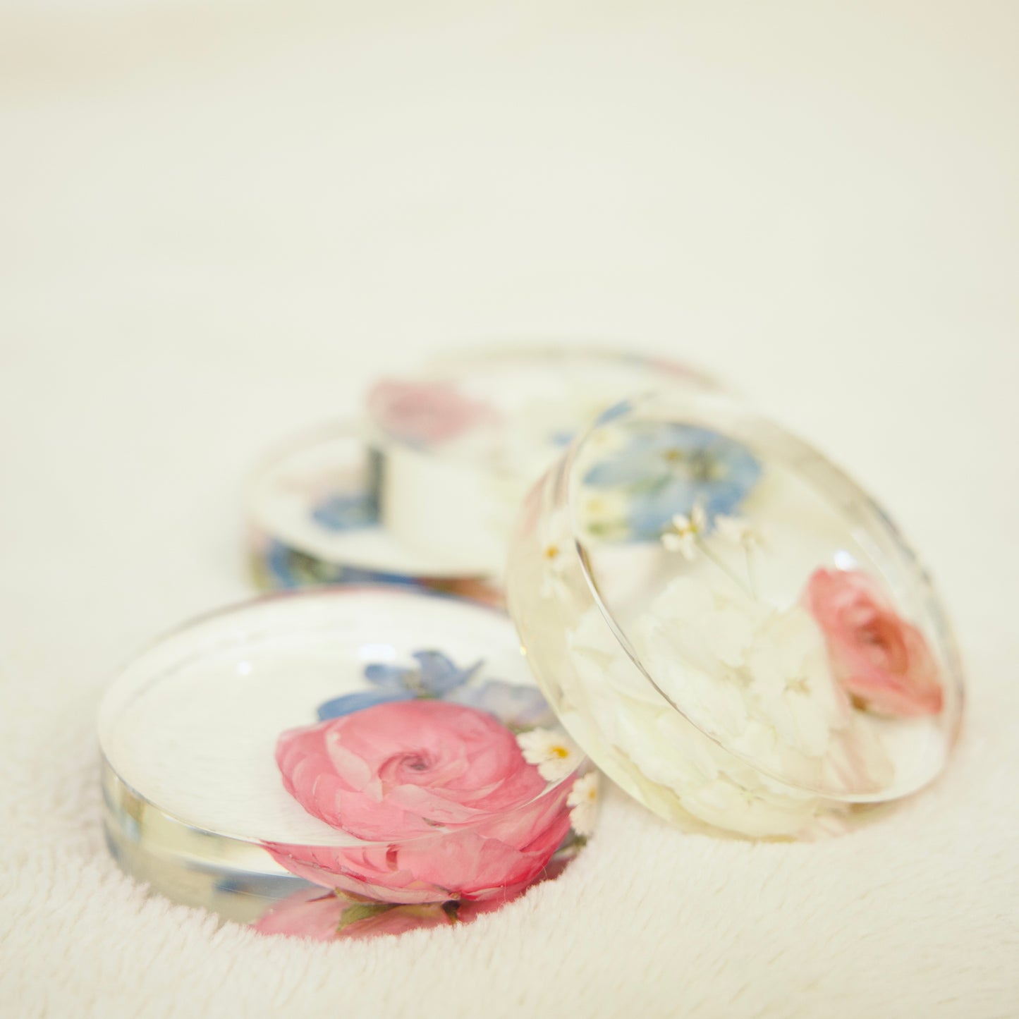 Resin Floral Coasters
