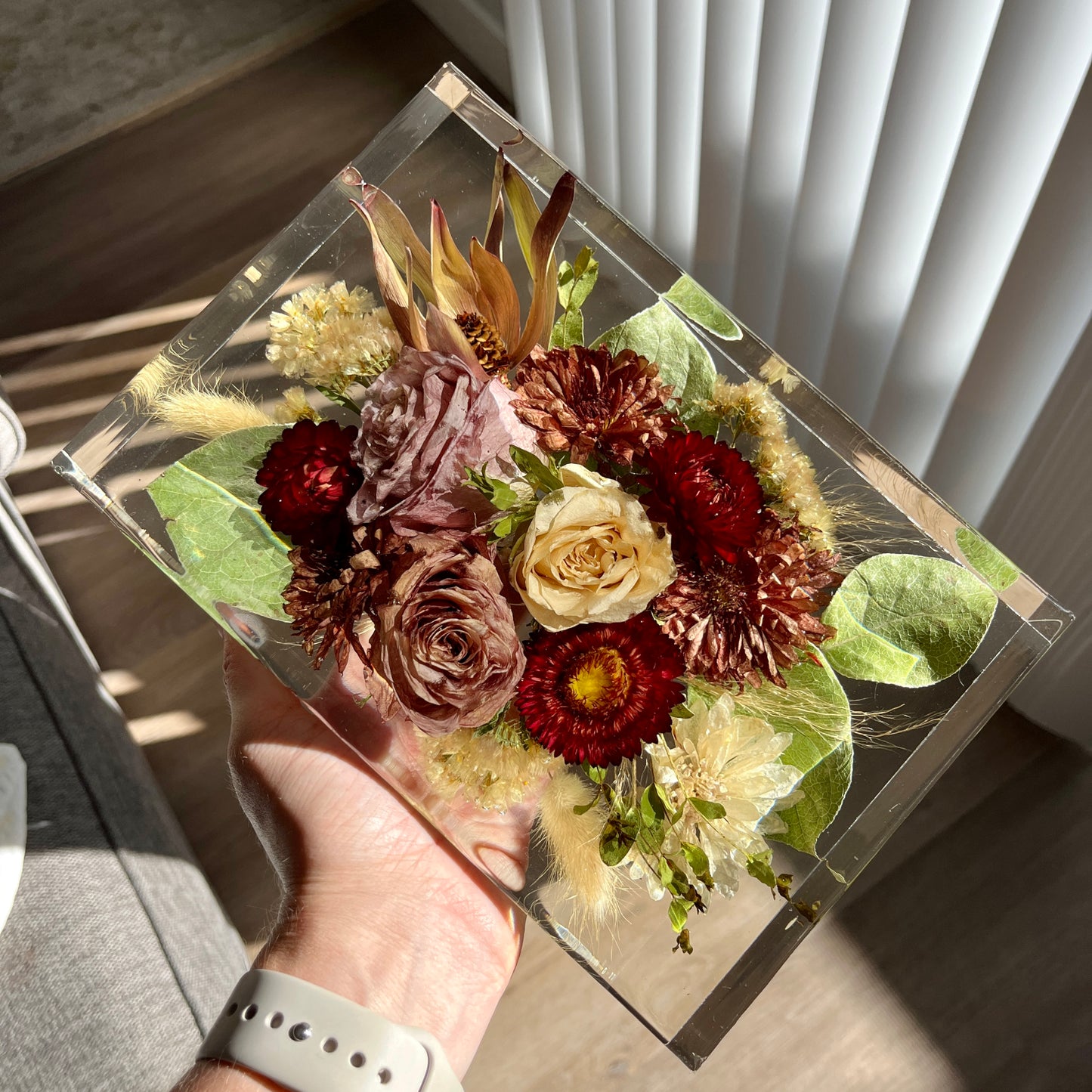 Rectangle – Resin Floral Block