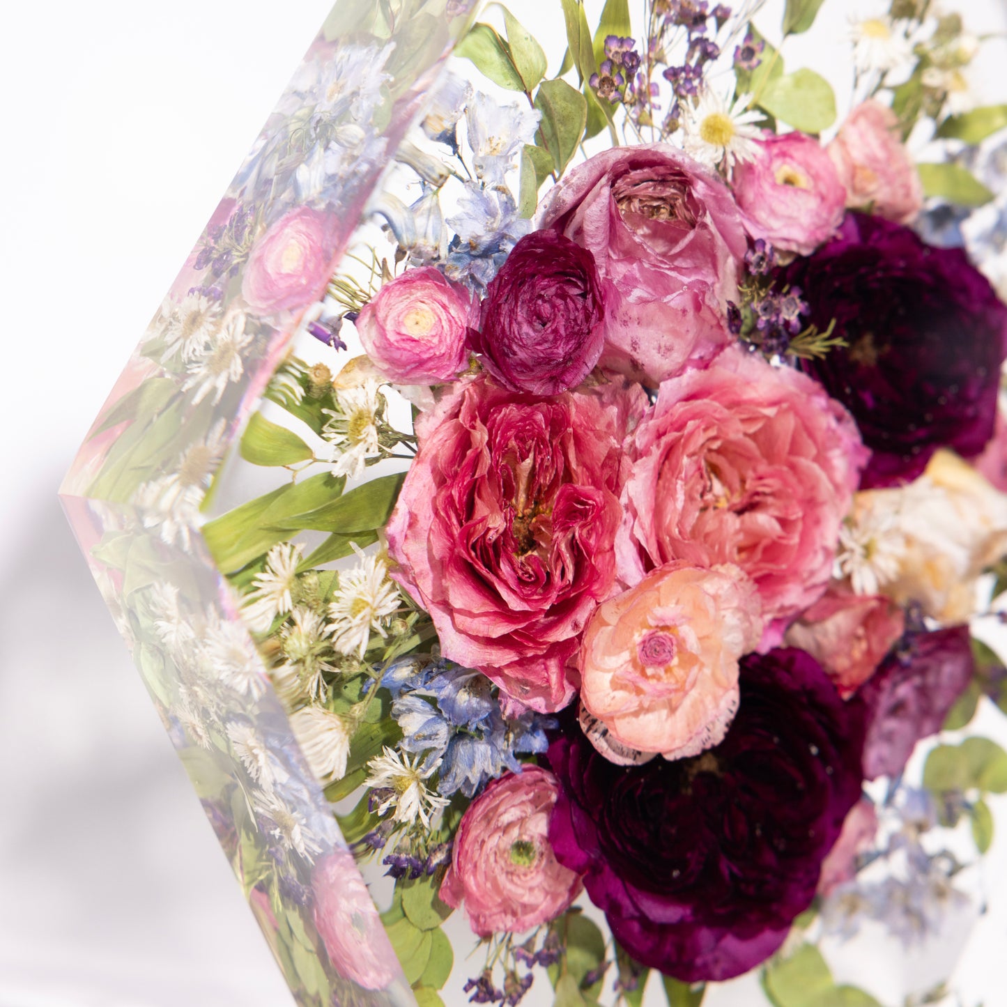 Hexagon – Resin Floral Block