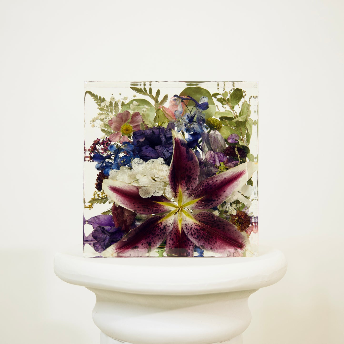 Square – Resin Floral Block