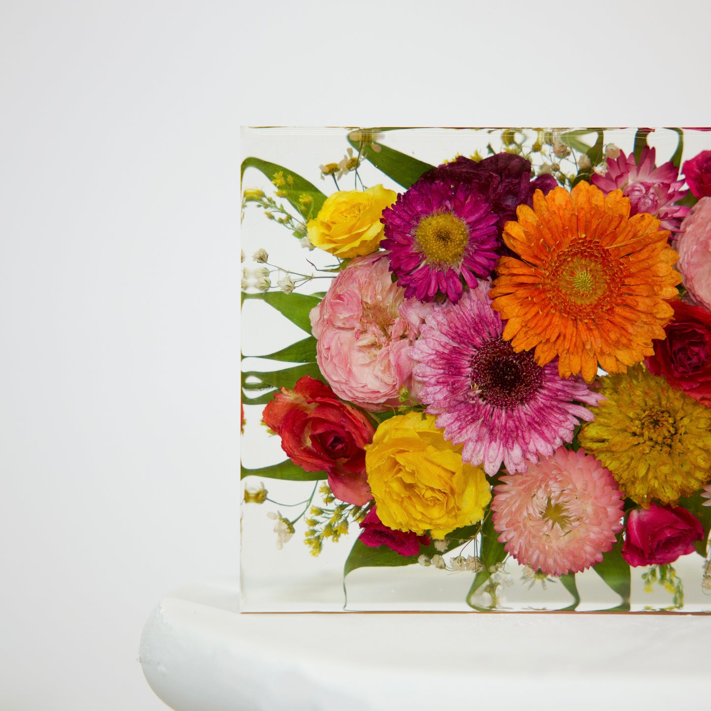 Rectangle – Resin Floral Block