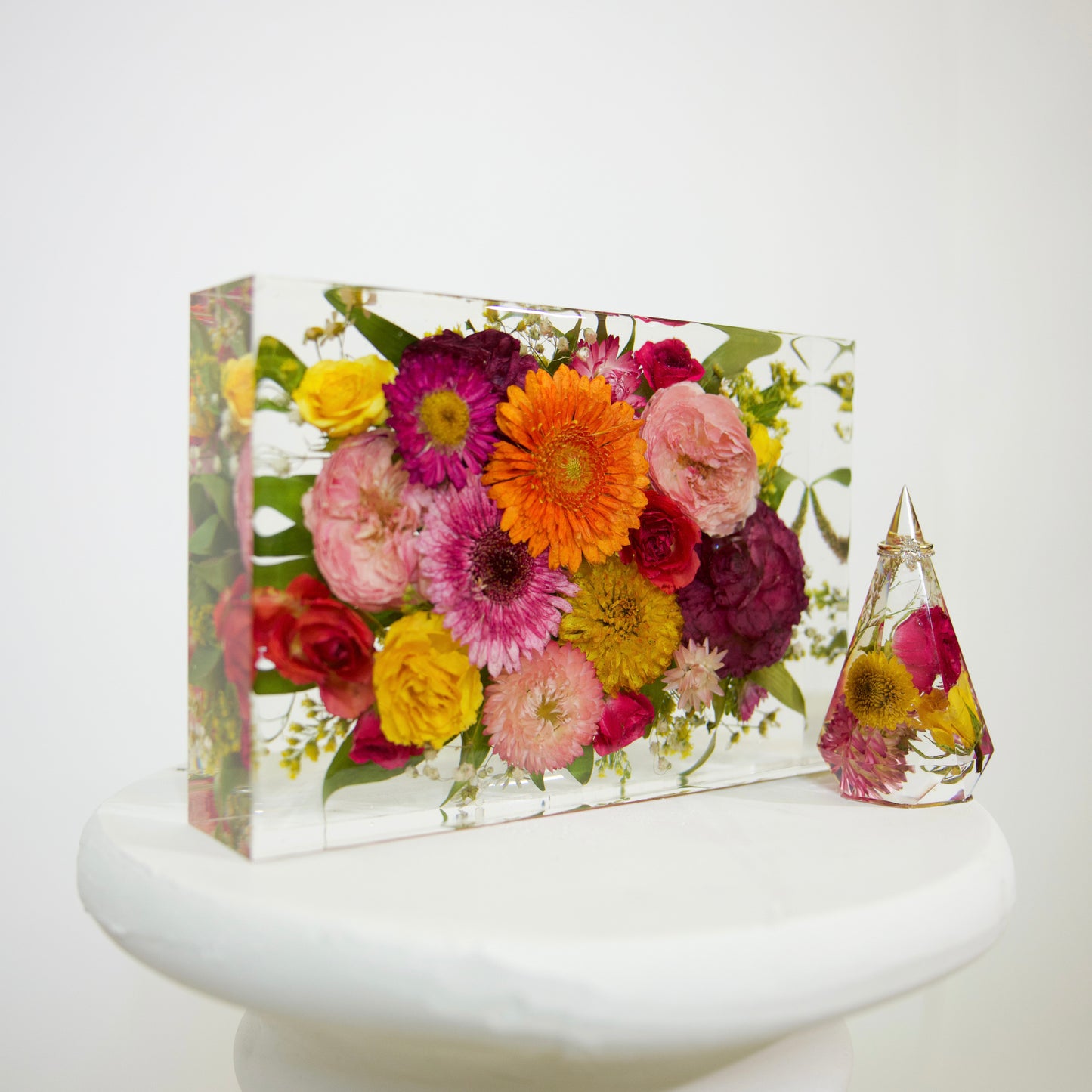 Rectangle – Resin Floral Block