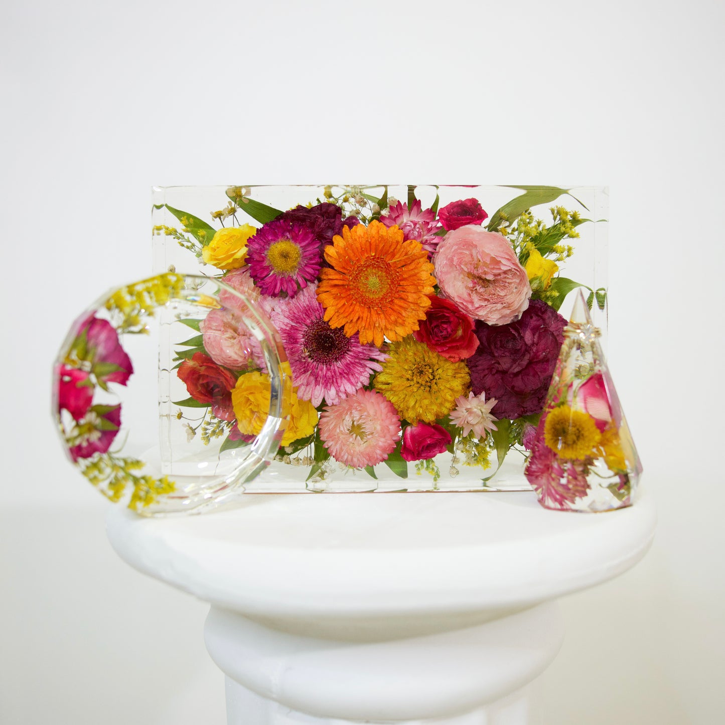 Rectangle – Resin Floral Block