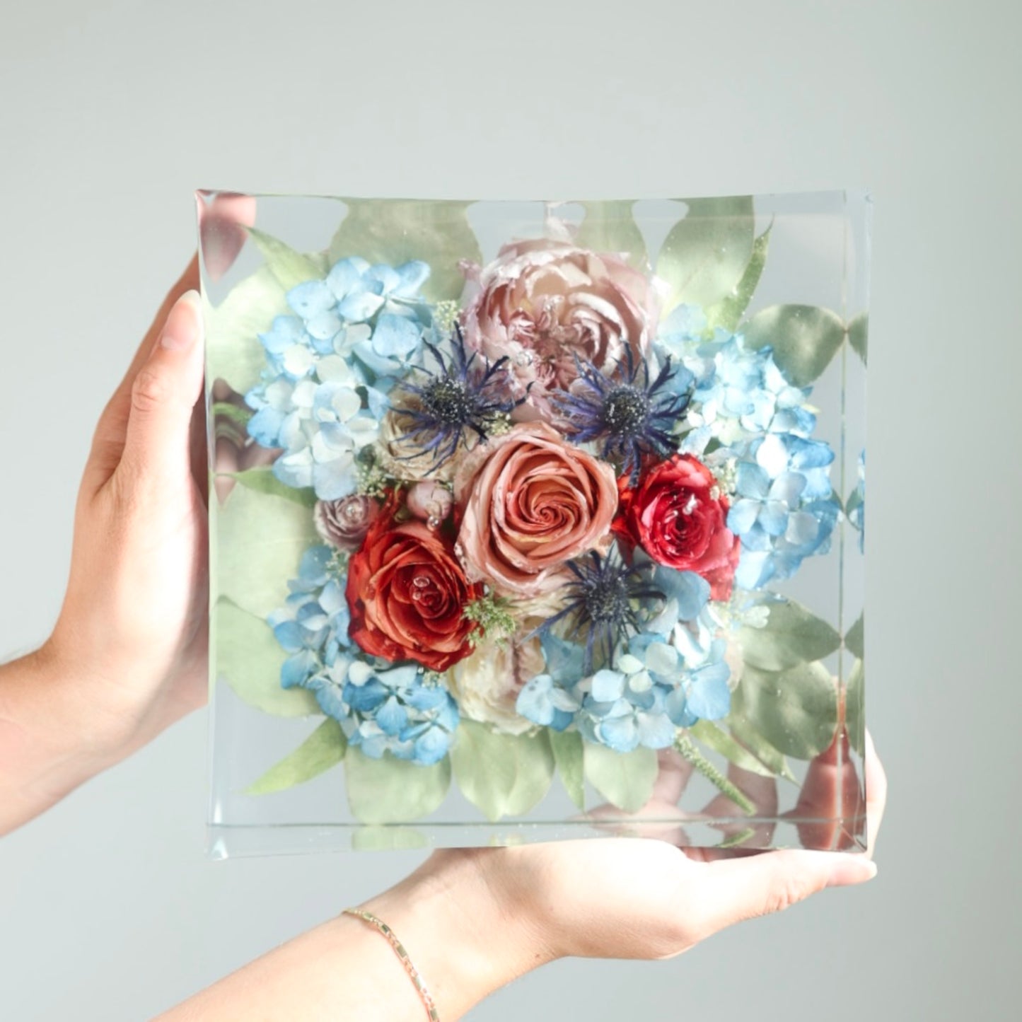 Square – Resin Floral Block
