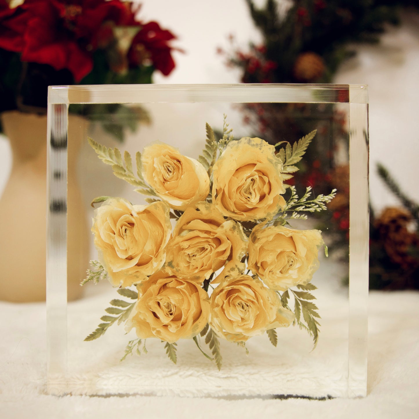 Square – Resin Floral Block