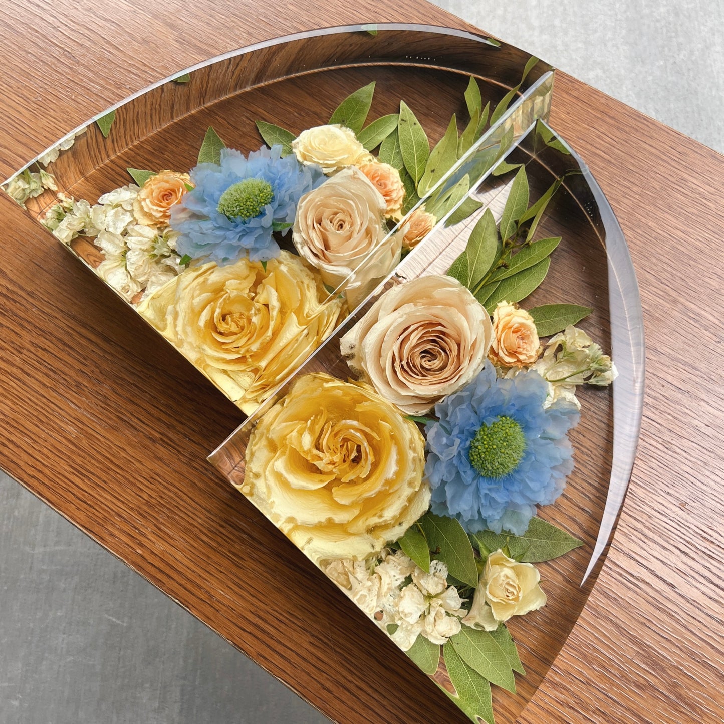 Resin Floral Bookends