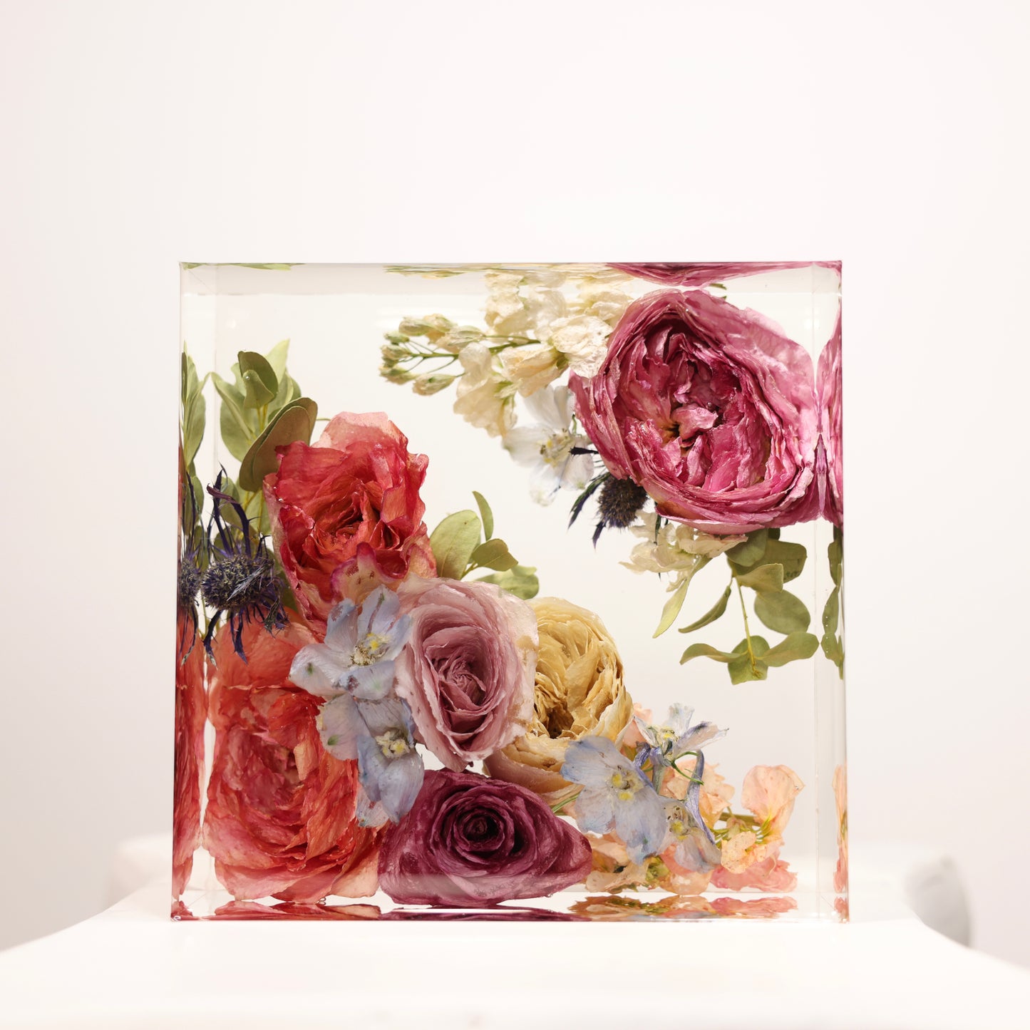 Square – Resin Floral Block