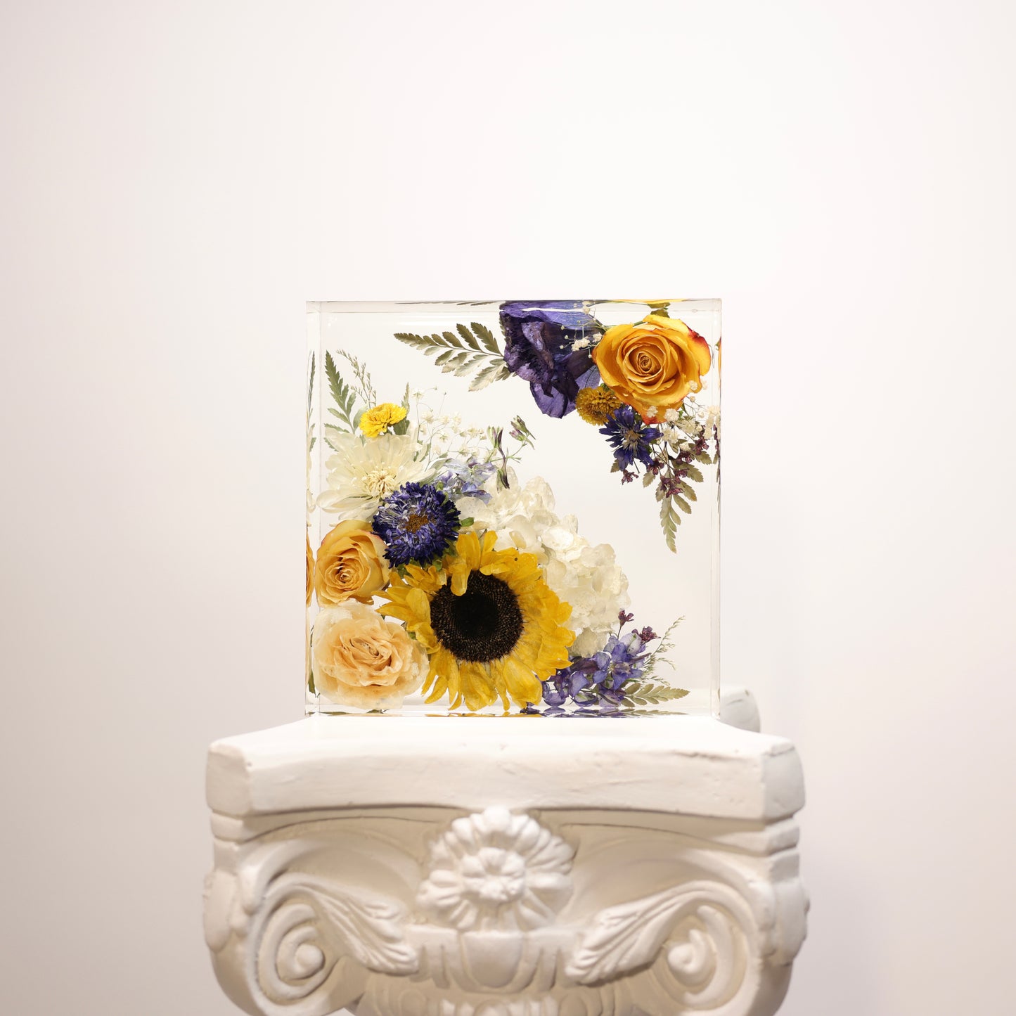 Square – Resin Floral Block