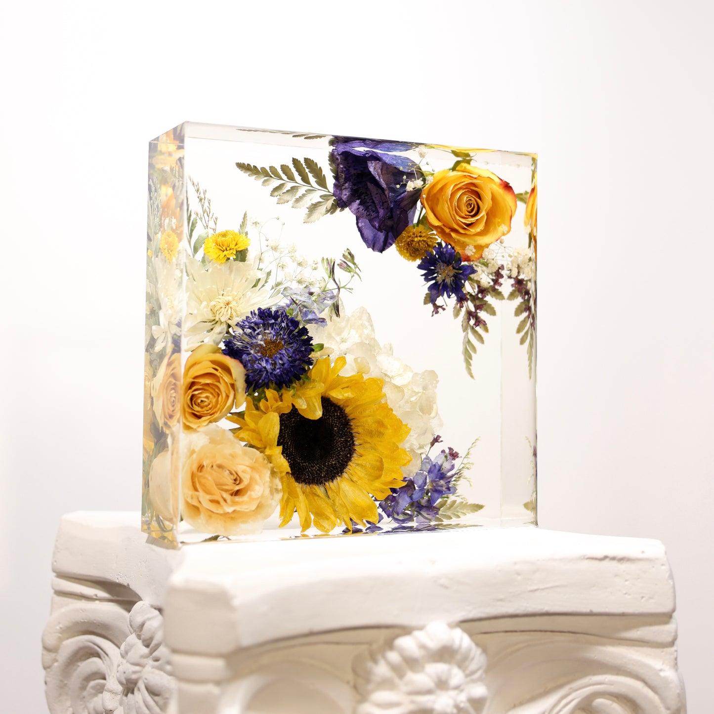 Square – Resin Floral Block